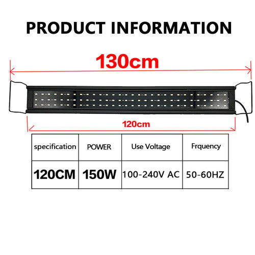 120 CM 150W 244LED Aquarium LED Lighting &nbsp;Marine Aqua Fish Tank Light NEW