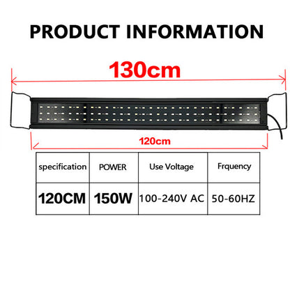 120 CM 150W 244LED Aquarium LED Lighting &nbsp;Marine Aqua Fish Tank Light NEW