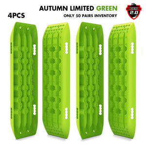 Four green tire chains with text indicating limited inventory and brand logo.