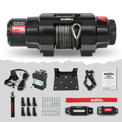 X-Bull winch with accessories on a white background