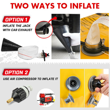 X-BULL Exhaust Jack Recovery Jack Air Bag Multi Layer Truck Rescue Kit 4x4 4WD 10 Units