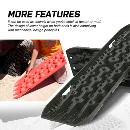 X-BULL 4X4 Recovery tracks / Sand tracks / Mud tracks / Off Road 4WD 4x4 Car 2 Pairs Gen 3.0 - Olive
