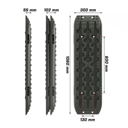 X-BULL 4X4 Recovery tracks / Sand tracks / Mud tracks / Off Road 4WD 4x4 Car 2 Pairs Gen 3.0 - Olive