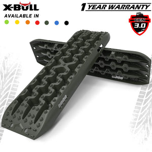 X-BULL 4X4 Recovery tracks / Sand tracks / Mud tracks / Off Road 4WD 4x4 Car 2pcs Gen 3.0 - Olive
