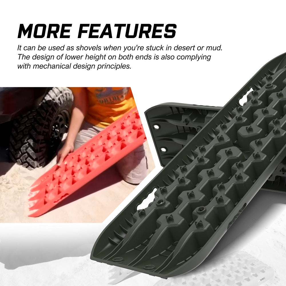 X-BULL 4X4 Recovery tracks / Sand tracks / Mud tracks / Off Road 4WD 4x4 Car 2pcs Gen 3.0 - Olive