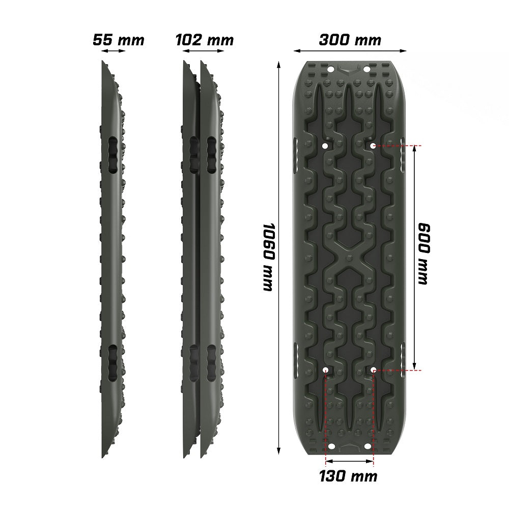 X-BULL 4X4 Recovery tracks / Sand tracks / Mud tracks / Off Road 4WD 4x4 Car 2pcs Gen 3.0 - Olive