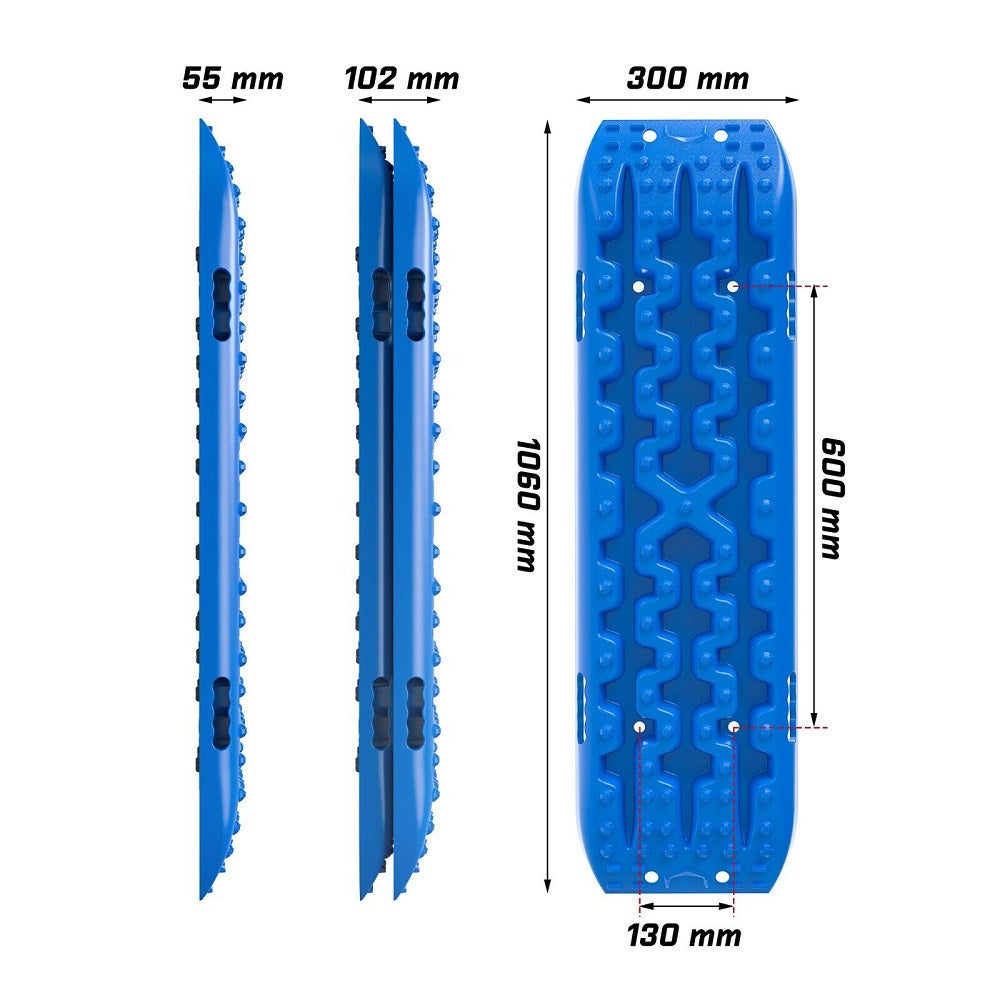 X-BULL 4X4 Recovery tracks Mud Snow / Sand tracks / Grass 4X4 Caravan 2pcs 4WD Gen 3.0 - Blue