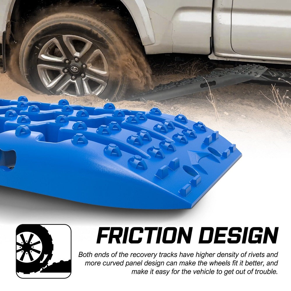 X-BULL 4X4 Recovery tracks Mud Snow / Sand tracks / Grass 4X4 Caravan 2pcs 4WD Gen 3.0 - Blue