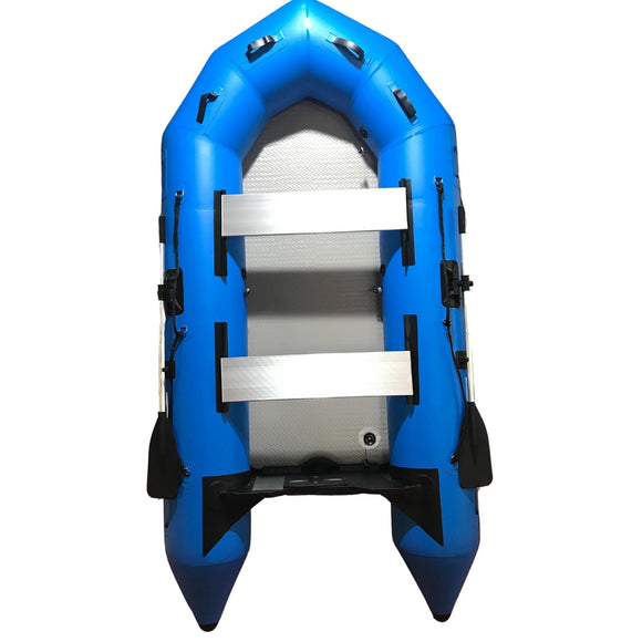 2.3M ( Blue ) Inflatable Boat Dinghy Tender Pontoon Rescue & Dive Boat Fishing Boat With Hard Air-Deck Floor