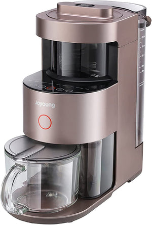 Coffee maker with glass carafe on a white background