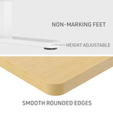 Fortia Sit To Stand Up Standing Desk, 120x60cm, 72-118cm Electric Height Adjustable, 70kg Load, White Oak Style/White Frame