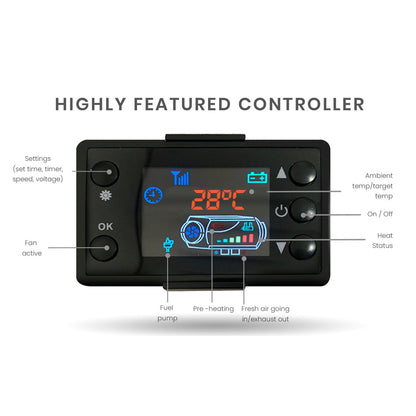 Thermomate Diesel Heater 12V 5kW Caravan Tank Remote Camper Trailer Van Air Motorhome RV Parking