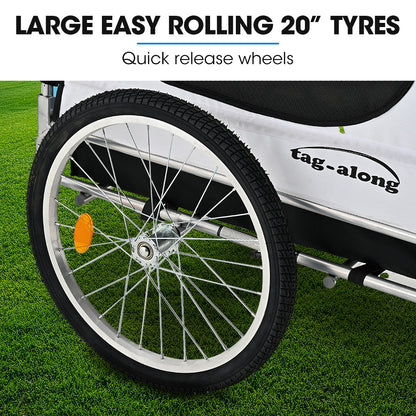 TAG-ALONG Pet & Cargo Bike Trailer, Bicycle Pet & Cargo Trailer, Cargo Carrier, Grey