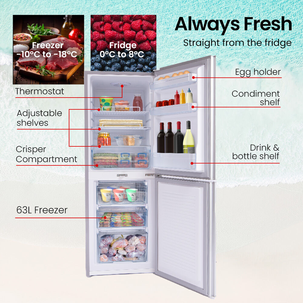 GECKO 160L Upright Portable Fridge Freezer 12V/24V/240V-Silver