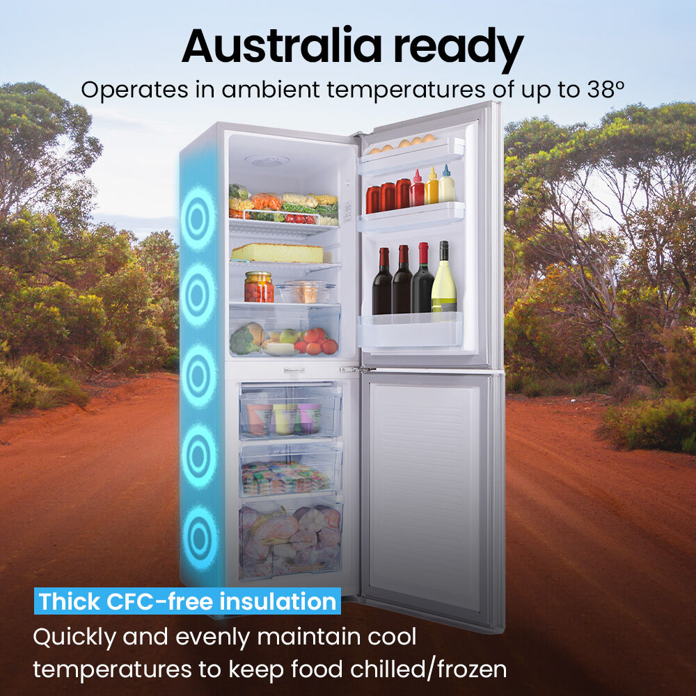 GECKO 160L Upright Portable Fridge Freezer 12V/24V/240V-Silver