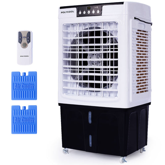 POLYCOOL 45L 125W 蒸發式空氣冷卻器 可攜式工業風扇、淨化器、加濕器、遙控器