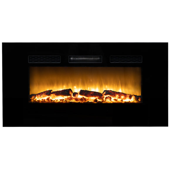CARSON 100cm Electric Fireplace Heater Wall Mounted 1800W