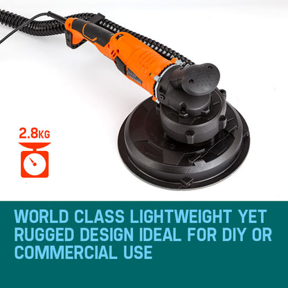 1800W Drywall Sander Plaster Automatic Wall Gyprock Vacuum System