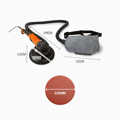 1800W Drywall Sander Plaster Automatic Wall Gyprock Vacuum System