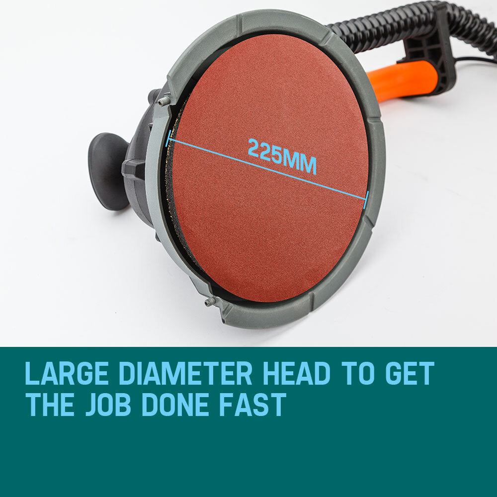 1800W Drywall Sander Plaster Automatic Wall Gyprock Vacuum System