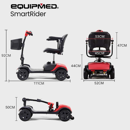 Electric Mobility Scooter Black & Red