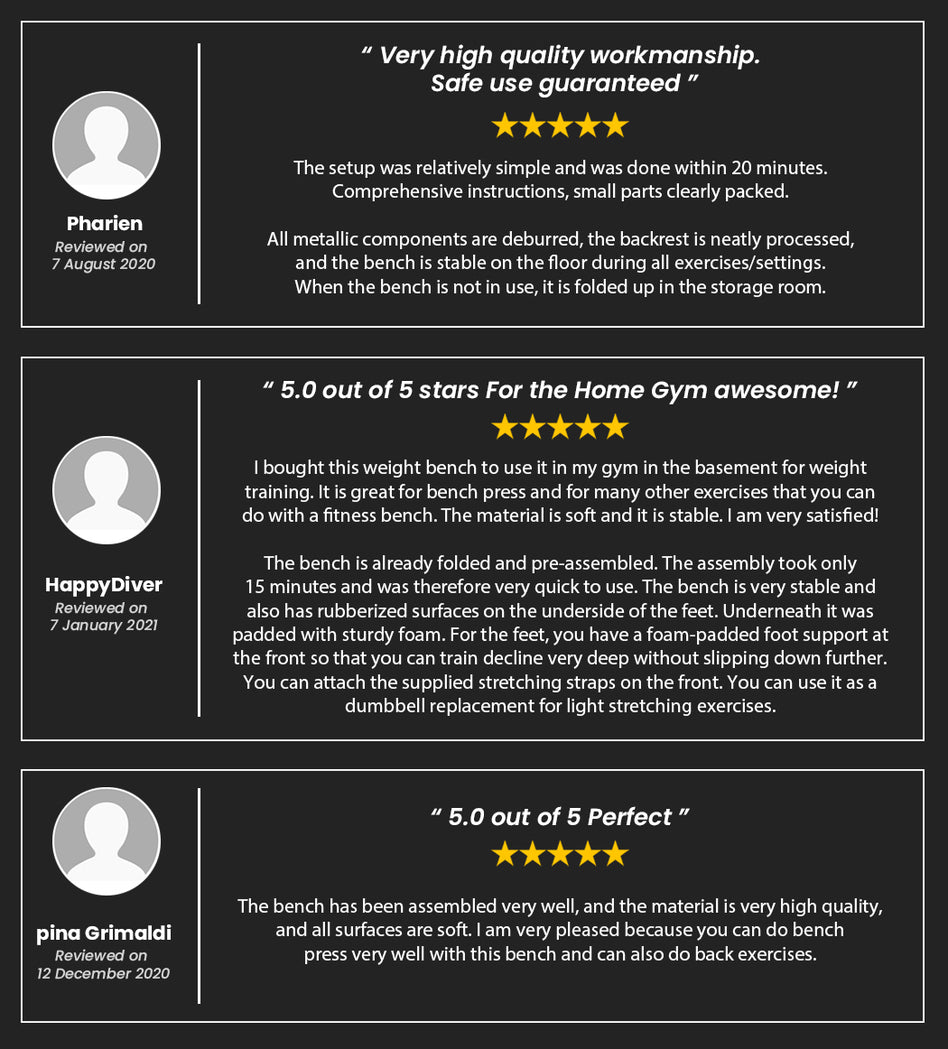 PROFLEX Weight Bench Adjustable-150kg