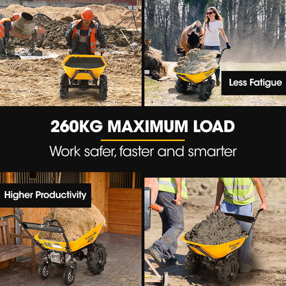 Electric Wheelbarrow Baumr-AG 40V Battery 100L Bucket 4 Wheel, 260kg Capacity

Introducing the Baumr-AG 4 Wheeled BPR-800E: The 40V Battery Powered 100L 2WD Wheelbarrow is designed to revolutionise your heavy-duty material hauling. It has powerful features and offers efficient operation, this wheelbarrow is a game-changer for job sites, farms and landscaping tasks.