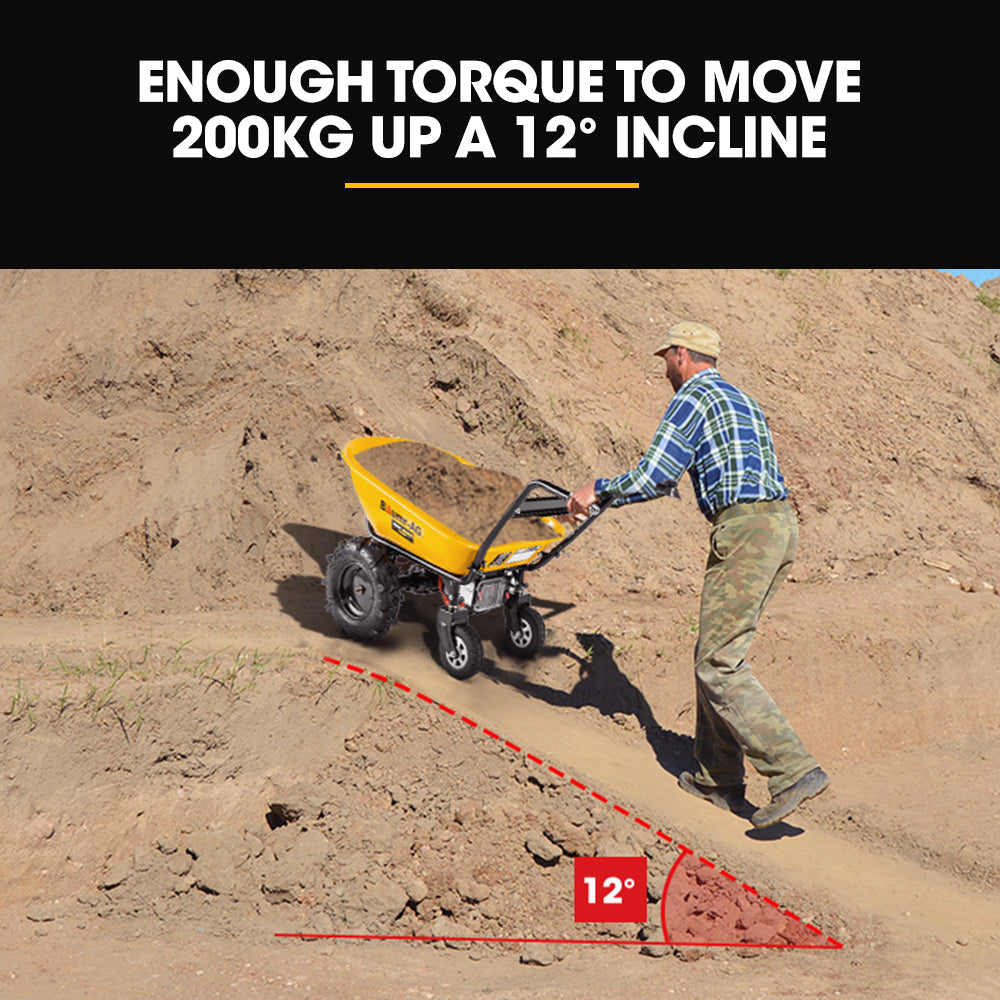 Electric Wheelbarrow Baumr-AG 40V Battery 100L Bucket 4 Wheel, 260kg Capacity

Introducing the Baumr-AG 4 Wheeled BPR-800E: The 40V Battery Powered 100L 2WD Wheelbarrow is designed to revolutionise your heavy-duty material hauling. It has powerful features and offers efficient operation, this wheelbarrow is a game-changer for job sites, farms and landscaping tasks.