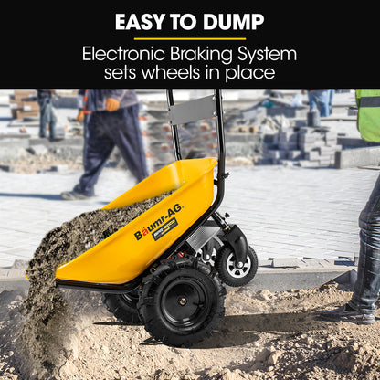Electric Wheelbarrow Baumr-AG 40V Battery 100L Bucket 4 Wheel, 260kg Capacity

Introducing the Baumr-AG 4 Wheeled BPR-800E: The 40V Battery Powered 100L 2WD Wheelbarrow is designed to revolutionise your heavy-duty material hauling. It has powerful features and offers efficient operation, this wheelbarrow is a game-changer for job sites, farms and landscaping tasks.