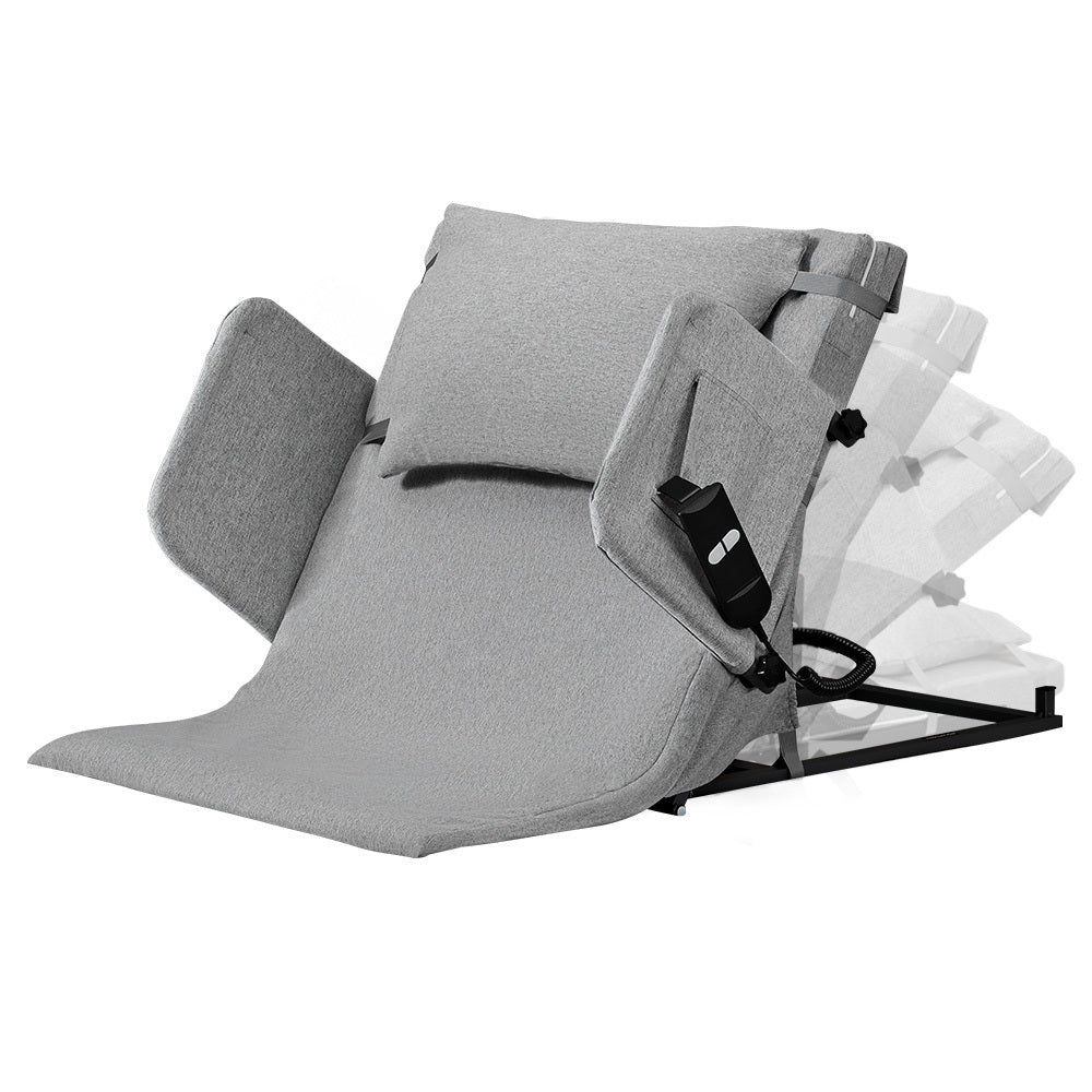 Equipmed Electric Adjustable Bed Backrest Lifting Back Support with Remote Control, Grey