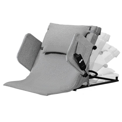 Equipmed Electric Adjustable Bed Backrest Lifting Back Support with Remote Control, Grey