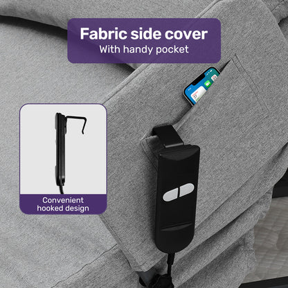 Equipmed Electric Adjustable Bed Backrest Lifting Back Support with Remote Control, Grey