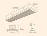 BIO Spectra 2x Electric Outdoor Strip Heater Patio Radiant Panel Bar Wall Ceiling -2000W
