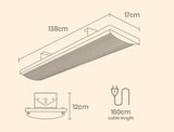 BIO Spectra 2 x Electric Outdoor Strip Heater Patio Radiant Ceiling Wall Mounted -2400W
