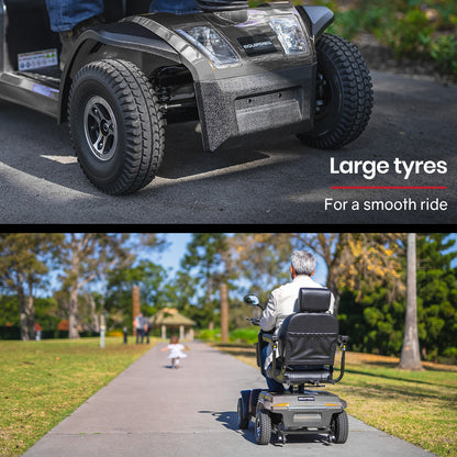 Electric Mobility Scooter 30km Max Range 180kg capacity Grey

The Electric Mobility Scooter offers a 30km maximum range and a weight capacity of 180kg. This scooter provides convenient and reliable transportation for individuals with limited mobility. With its sleek grey design, it combines functionality with style. Perfect for running errands or enjoying outdoor activities, this scooter will give you the freedom to go where you want with ease and comfort.