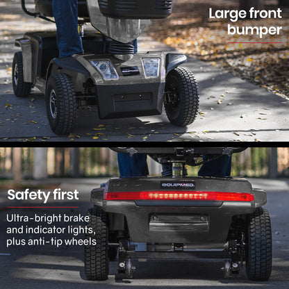 Electric Mobility Scooter 30km Max Range 180kg capacity Grey

The Electric Mobility Scooter offers a 30km maximum range and a weight capacity of 180kg. This scooter provides convenient and reliable transportation for individuals with limited mobility. With its sleek grey design, it combines functionality with style. Perfect for running errands or enjoying outdoor activities, this scooter will give you the freedom to go where you want with ease and comfort.