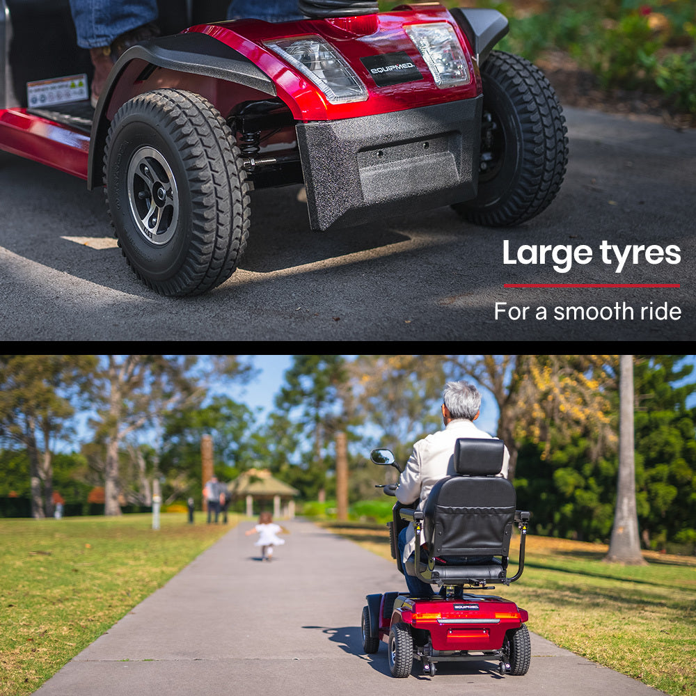 Electric Mobility Scooter Varied Terrain, 200kg Capacity Mobility Scooter - Red

The Electric Mobility Scooter in Red offers a max range of 30km and a high weight capacity of 180kg. Designed for varied terrains, this expertly crafted mobility scooter provides reliable and comfortable transportation for individuals weighing up to 200kg.