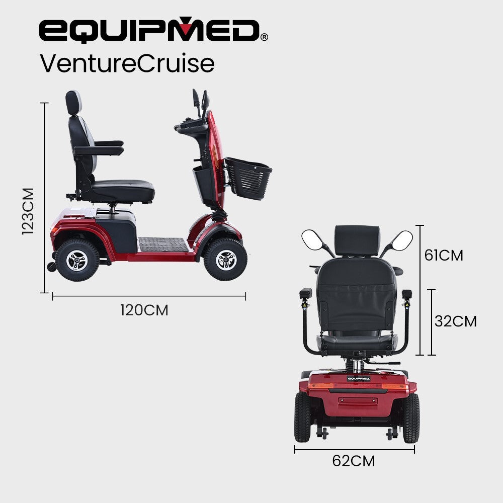 Electric Mobility Scooter Varied Terrain, 200kg Capacity Mobility Scooter - Red

The Electric Mobility Scooter in Red offers a max range of 30km and a high weight capacity of 180kg. Designed for varied terrains, this expertly crafted mobility scooter provides reliable and comfortable transportation for individuals weighing up to 200kg.