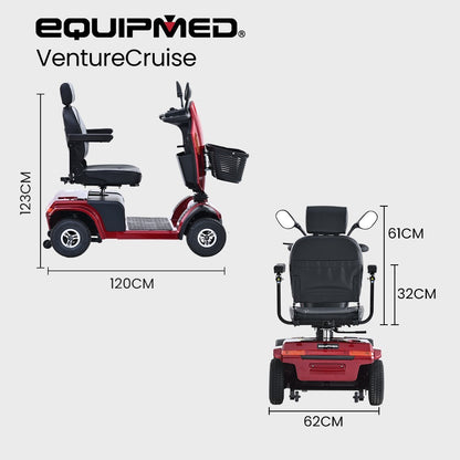 Electric Mobility Scooter Varied Terrain, 200kg Capacity Mobility Scooter - Red

The Electric Mobility Scooter in Red offers a max range of 30km and a high weight capacity of 180kg. Designed for varied terrains, this expertly crafted mobility scooter provides reliable and comfortable transportation for individuals weighing up to 200kg.