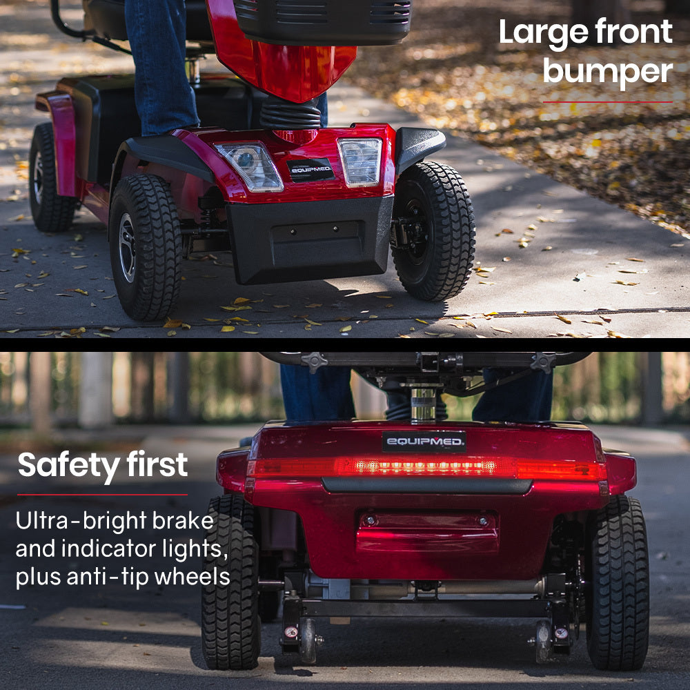 Electric Mobility Scooter Varied Terrain, 200kg Capacity Mobility Scooter - Red

The Electric Mobility Scooter in Red offers a max range of 30km and a high weight capacity of 180kg. Designed for varied terrains, this expertly crafted mobility scooter provides reliable and comfortable transportation for individuals weighing up to 200kg.