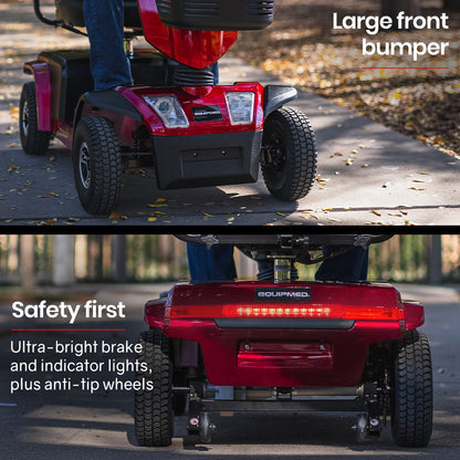 Electric Mobility Scooter Varied Terrain, 200kg Capacity Mobility Scooter - Red

The Electric Mobility Scooter in Red offers a max range of 30km and a high weight capacity of 180kg. Designed for varied terrains, this expertly crafted mobility scooter provides reliable and comfortable transportation for individuals weighing up to 200kg.