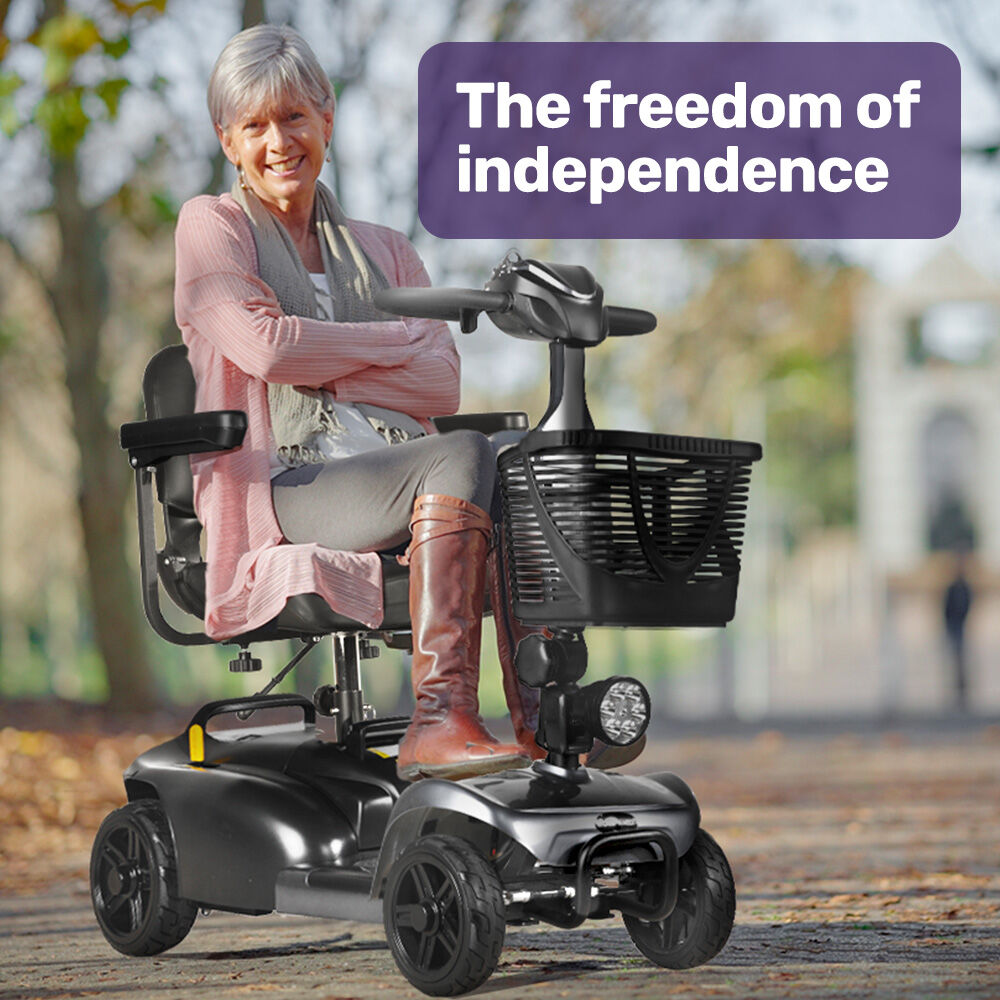 Electric Mobility Scooter Long Range 30km Range Grey

Regain independence with the Equipmed FreeLite+ Electric Mobility Scooter, designed for smooth, reliable travel. With a top speed of 8km/h and a 30km range, its perfect for everyday errands, social outings, and outdoor adventures.