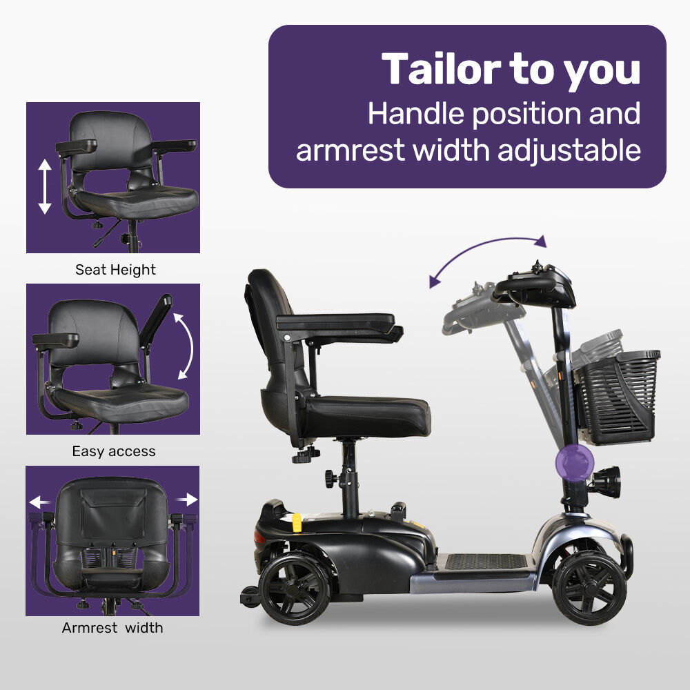 Electric Mobility Scooter Long Range 30km Range Grey

Regain independence with the Equipmed FreeLite+ Electric Mobility Scooter, designed for smooth, reliable travel. With a top speed of 8km/h and a 30km range, its perfect for everyday errands, social outings, and outdoor adventures.