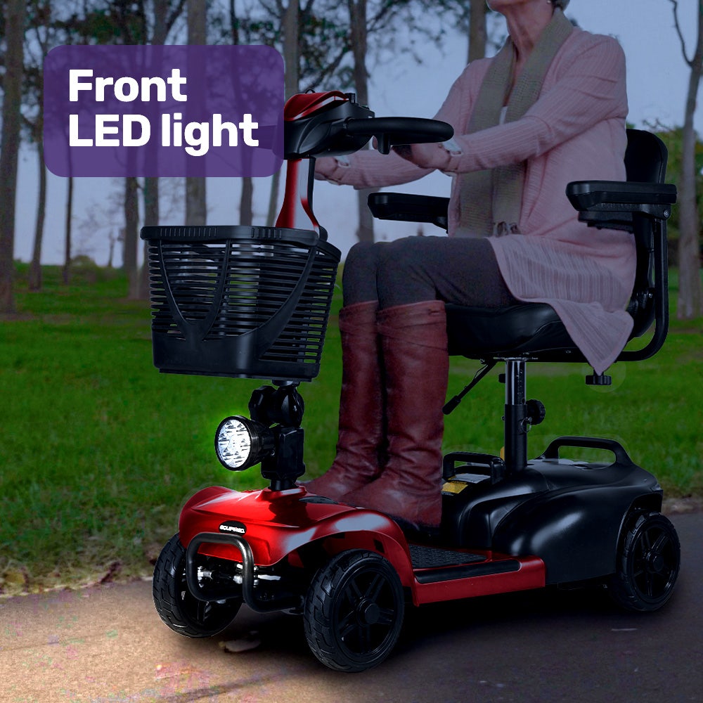 Electric Mobility Scooter Long Range 30km Red