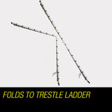 Bullet 4.4m Multipurpose Aluminium Telescopic Folding Ladder Alloy Extension Steps
