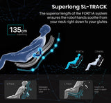 FORTIA Electric Massage Chair Full Body Shiatsu Recliner Zero Gravity Heating Massager, Remote Control