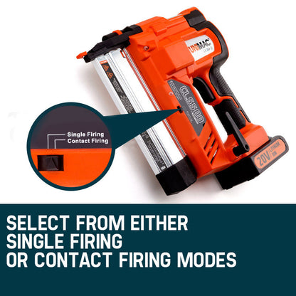 CLS500 15-50mm 18ga 2in1 Stapler/Brad Nail Gun, Cordless 20V Lithium Nailer