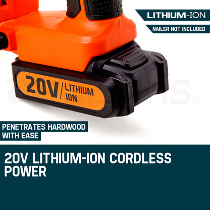 Nailer 20V Battery Lithium Ion Rechargeable Cordless Nail Gun