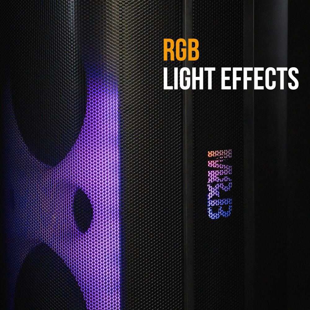 M&B 120W Portable IPX4 Bluetooth Speaker w/ Karaoke Mic, TWS, RGB, USB & Battery