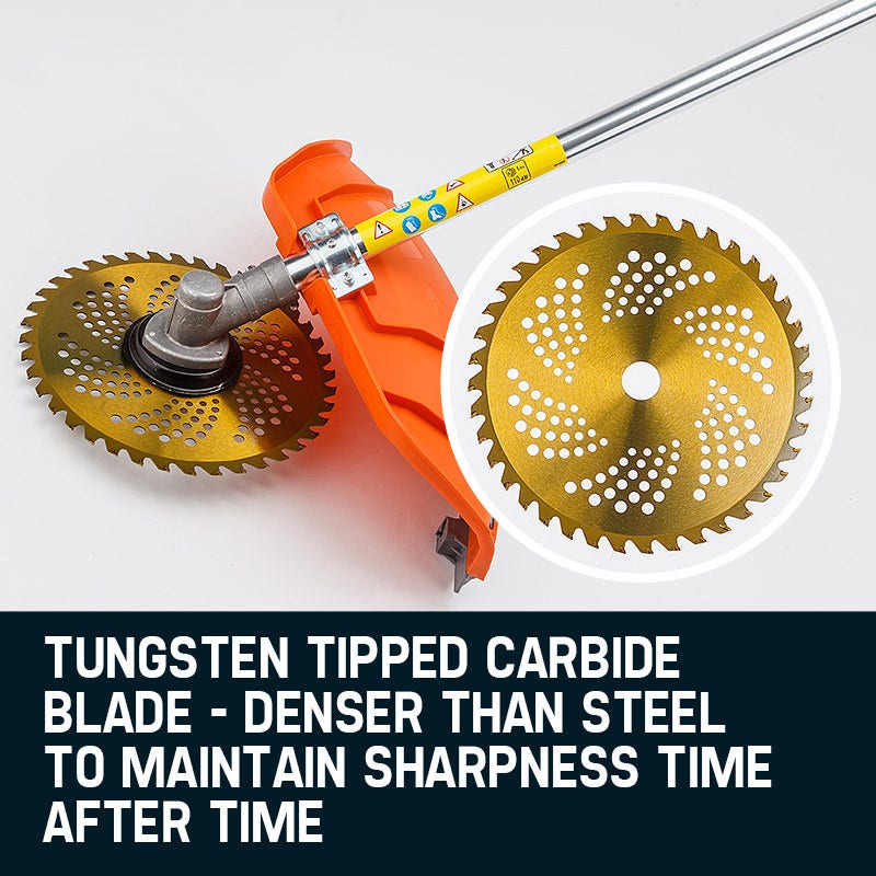 MTM 62cc 7in1 Brush Cutter Garden Multi-Tool , Pole Hedge & Line Trimmer, Bullhorn Handle, 12" Tree Trimming Pruning